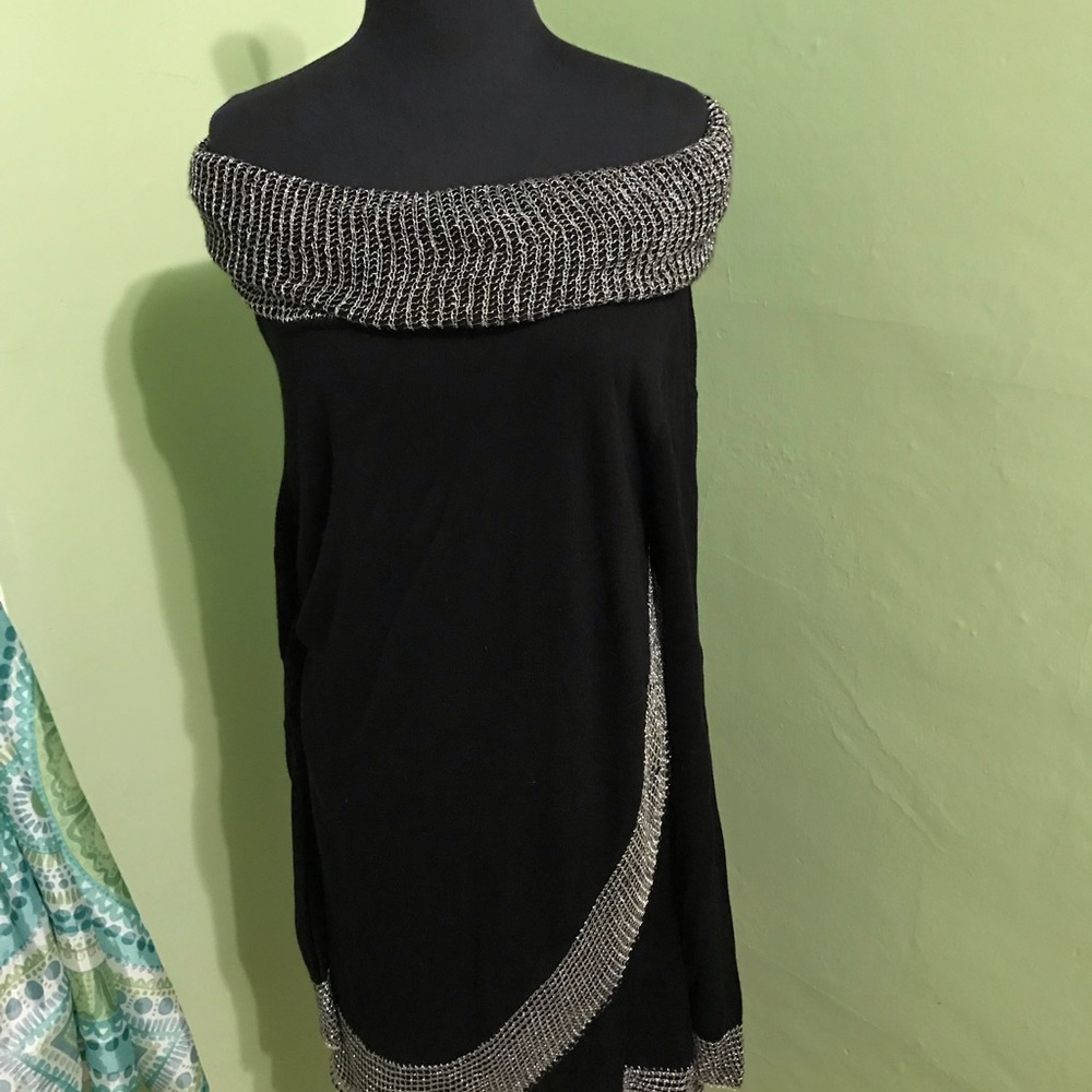 Vintage mesh black womens dress